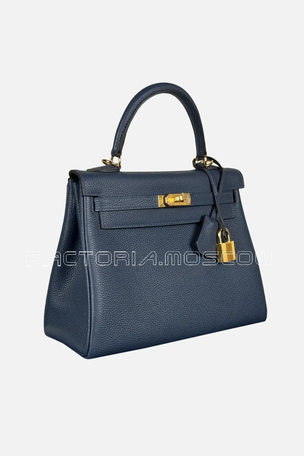 Hermes Kelly Retourne 25 Togo Colour Blue Sapphire GHW