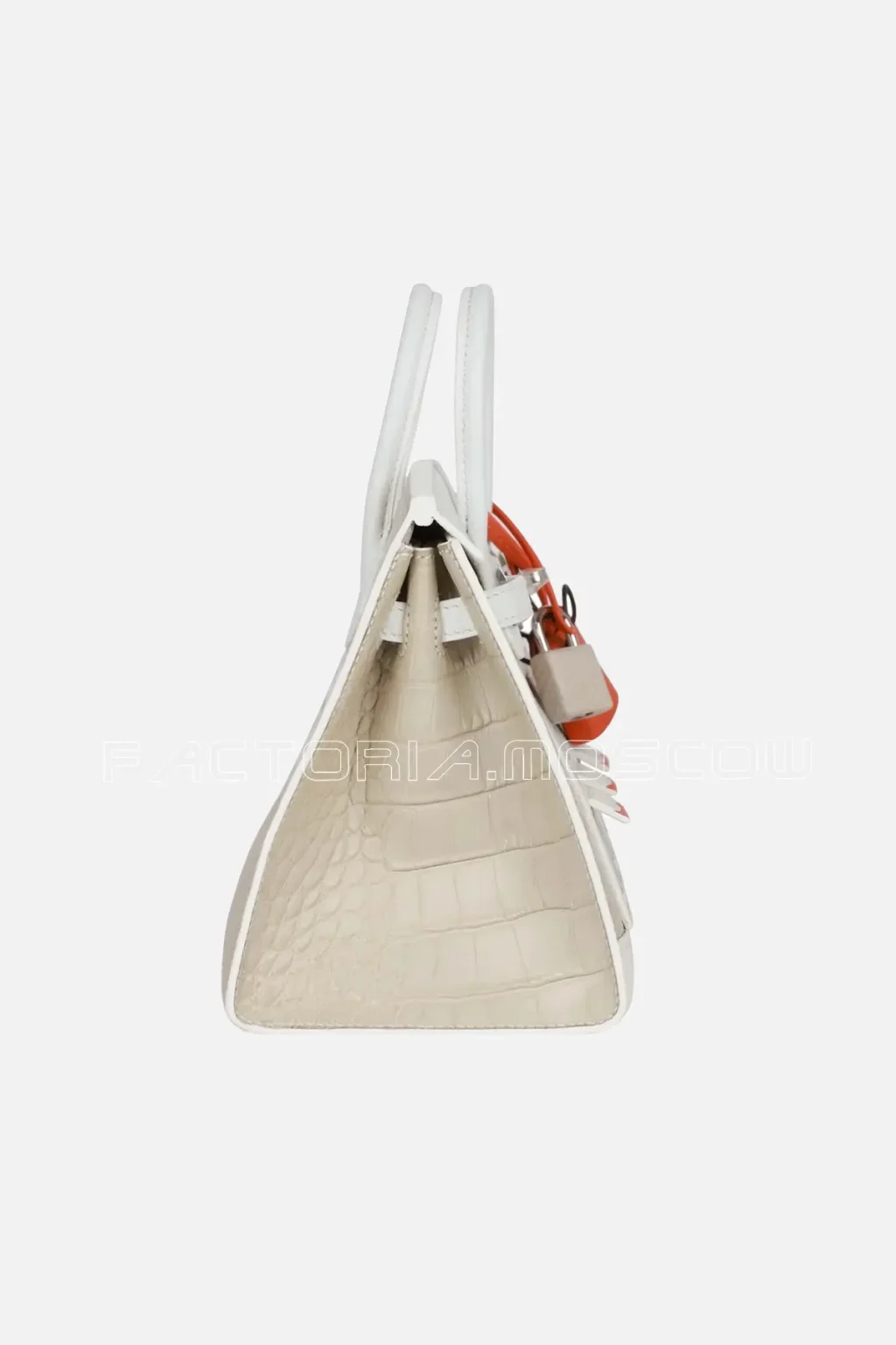 Hermès Faubourg Birkin Sellier 20 Beton Matte Alligator, Blanc Togo, Bleu Brume Chèvre and White, Orange H and Craie Swift, Blanc Sombrero PHW