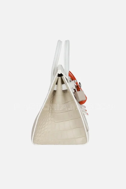 Hermès Faubourg Birkin Sellier 20 Beton Matte Alligator, Blanc Togo, Bleu Brume Chèvre and White, Orange H and Craie Swift, Blanc Sombrero PHW