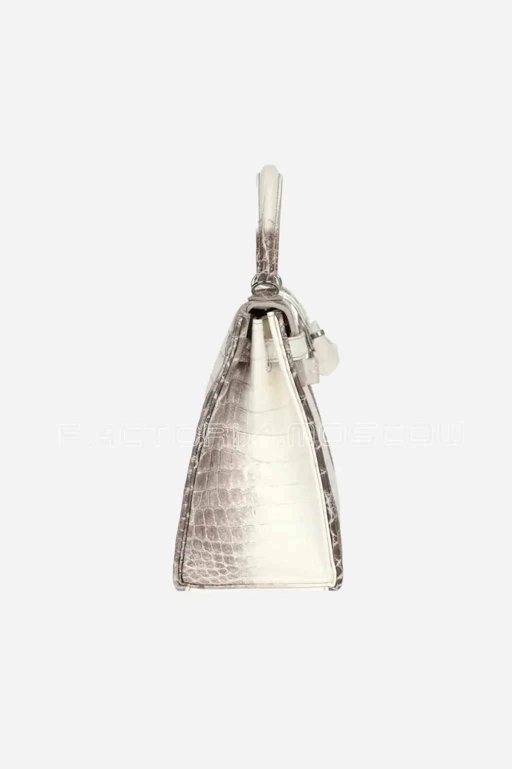 Hermès Kelly Retourne 28 Himalaya Matte Niloticus Crocodile PHW