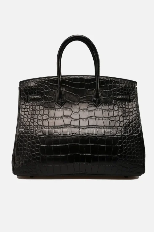 Hermès So Black Birkin 35 Matte Alligator Colour Black Hardware Black