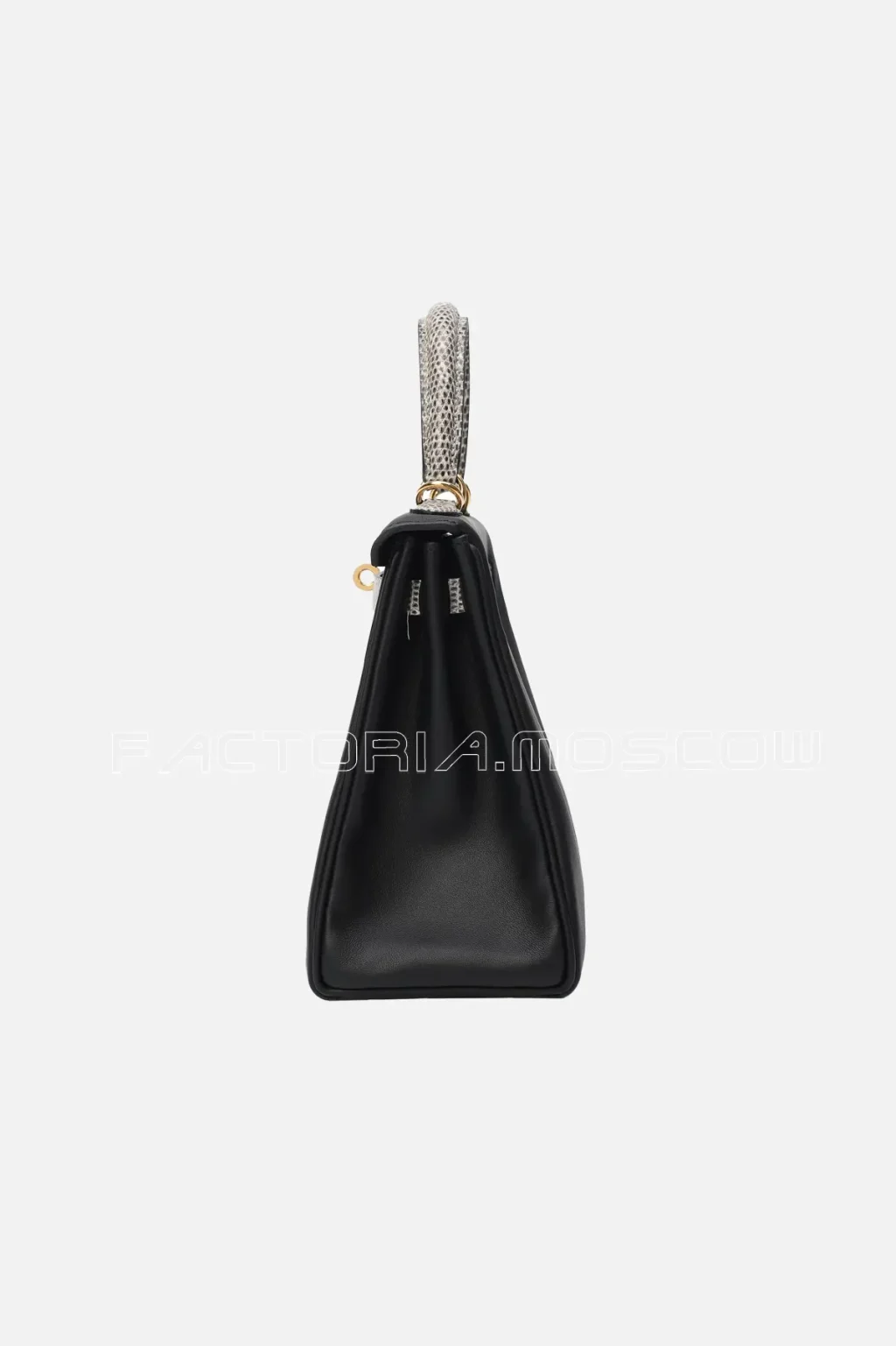 Hermès Kelly Retourne 25 Touch Evercolor/Ombre Lizard Colour Black GHW