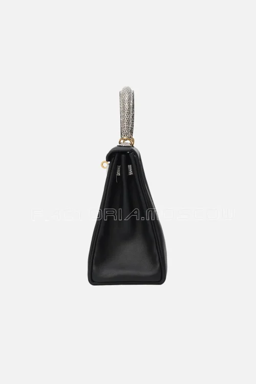 Hermès Kelly Retourne 25 Touch Evercolor/Ombre Lizard Colour Black GHW