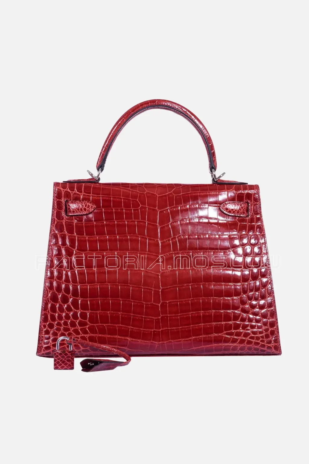 Hermes Kelly Sellier 28 Rouge H Crocodile Niloticus PHW