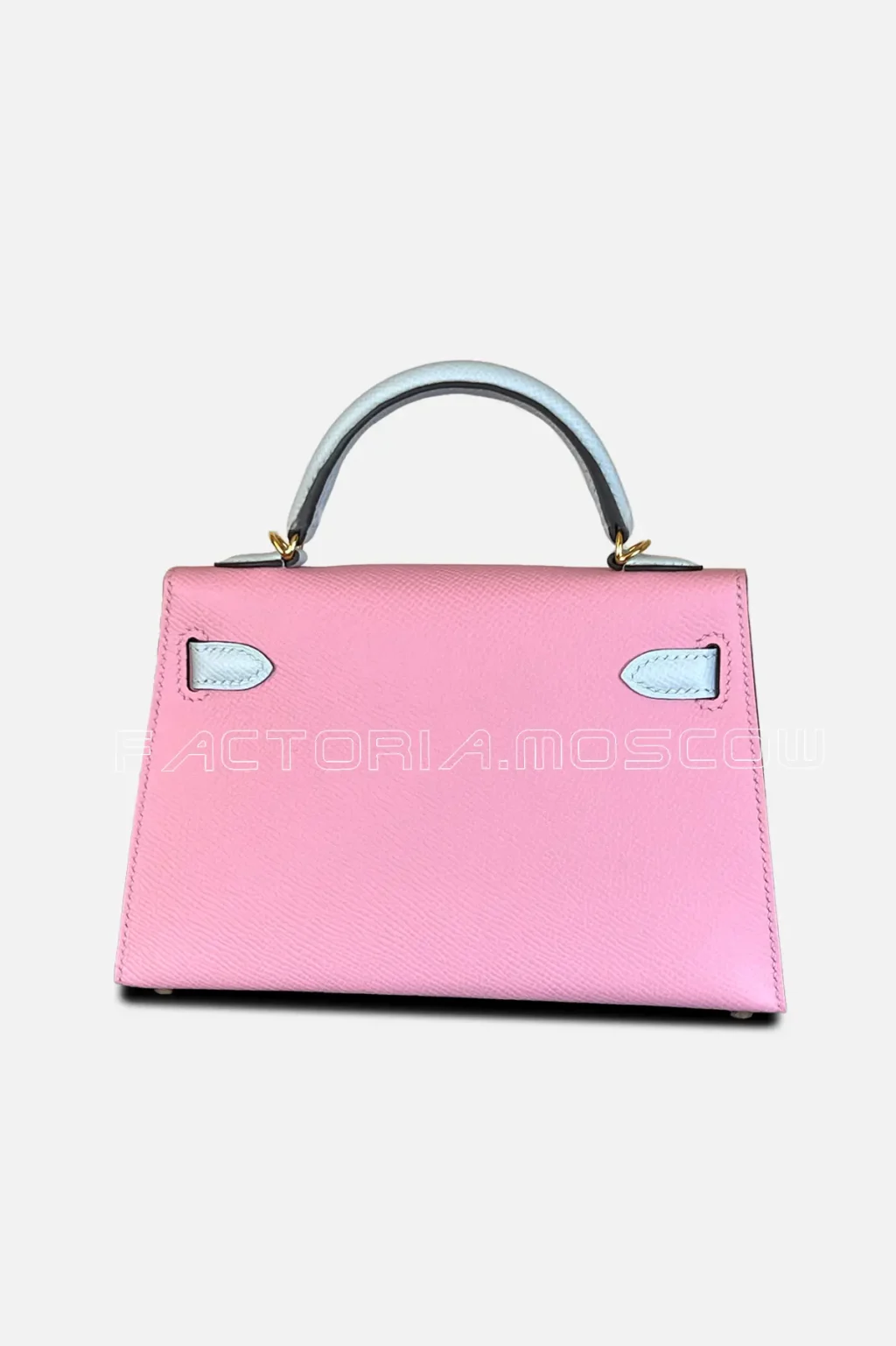 Hermes Kelly Mini 20 HSS Epsom Mauve Sylvestre/Blue Brume Hardware GHW
