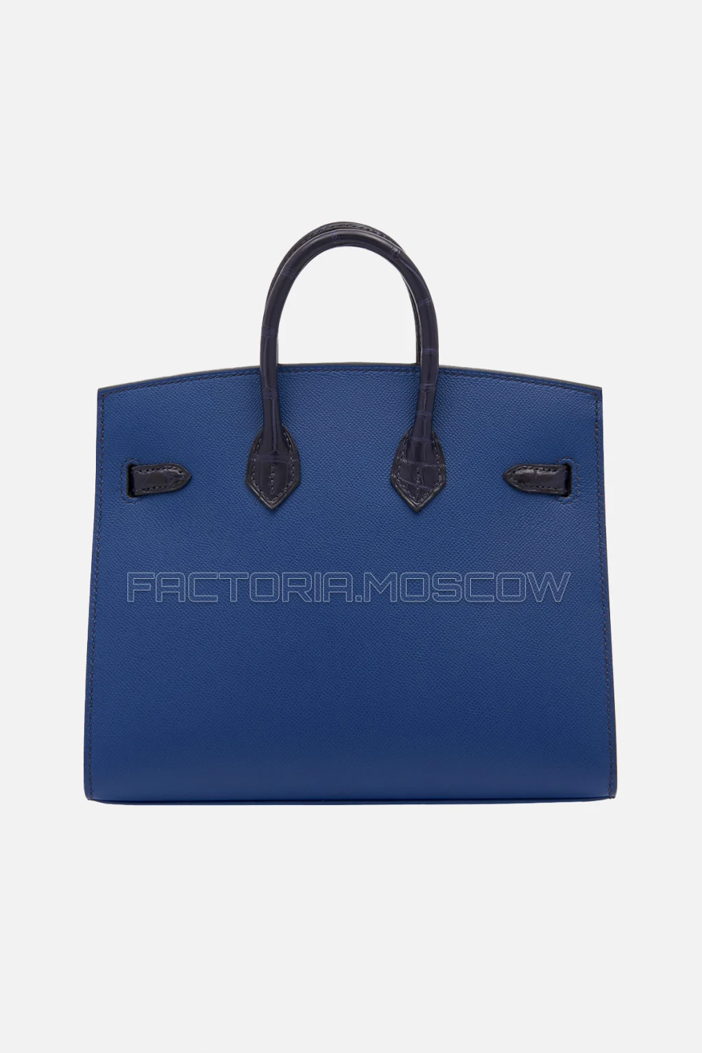 Hermès Birkin Sellier Faubourg 20 Matte Bleu Marine Alligator, Deep Blue Madame, Orange Swift And White Epsom PHW