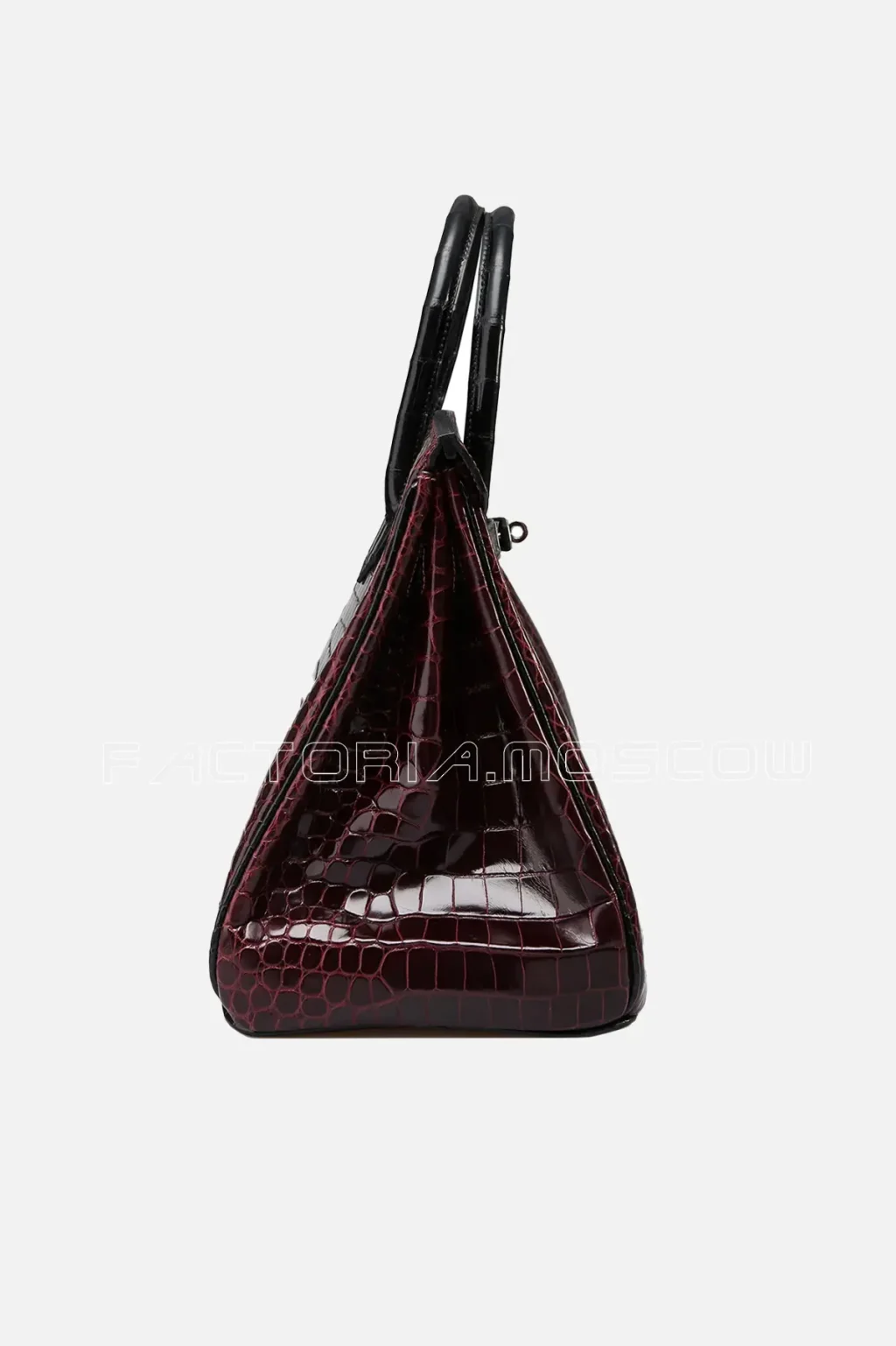 Hermes HSS Birkin 35 Noir/Bordeaux Shiny Porosus PHW