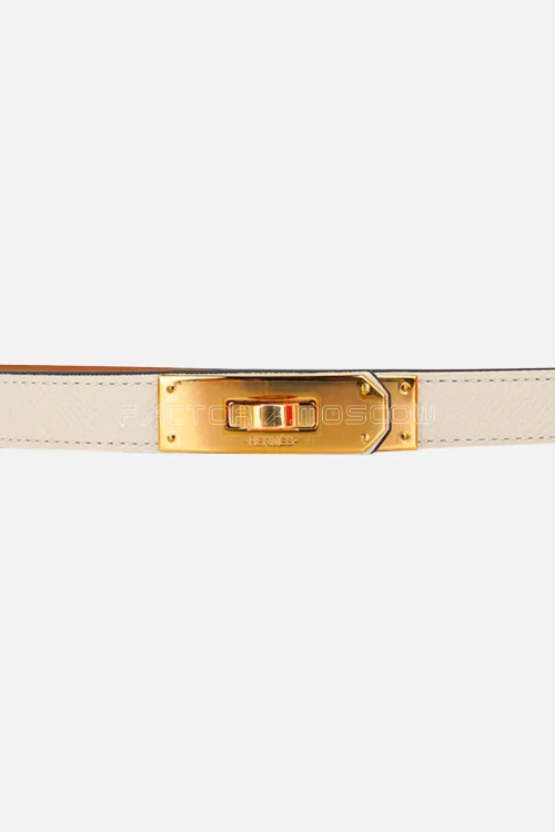 Hermès Kelly Pocket 18 Belt Craie Epsom GHW