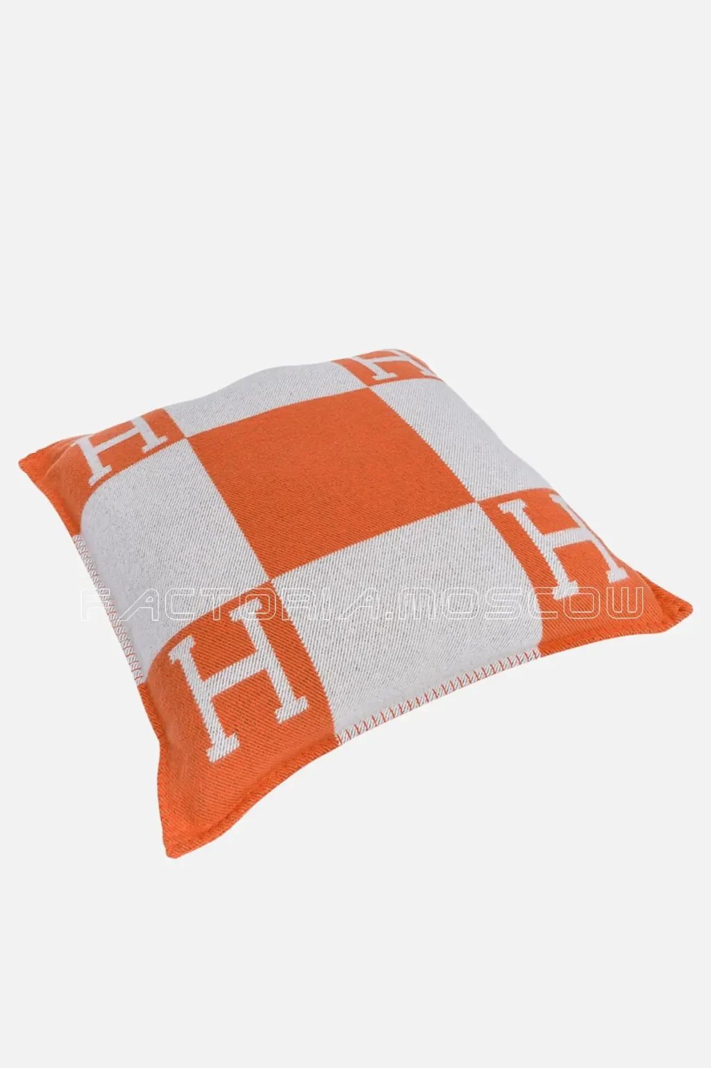 Hermes Pillow Avalon Orange / Ecru Large