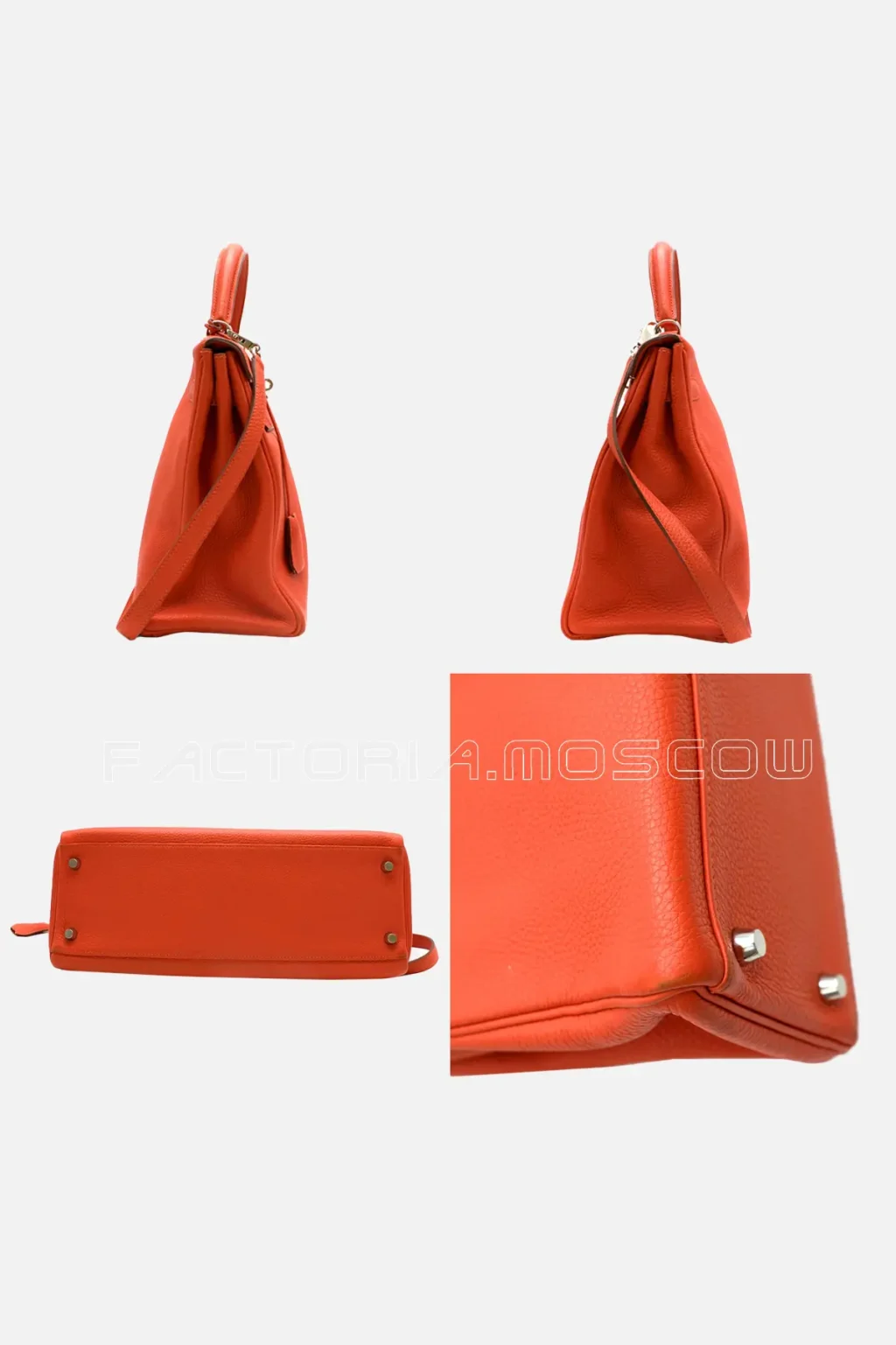 Hermes Kelly Retourne 32 Togo Colour Geranium PHW