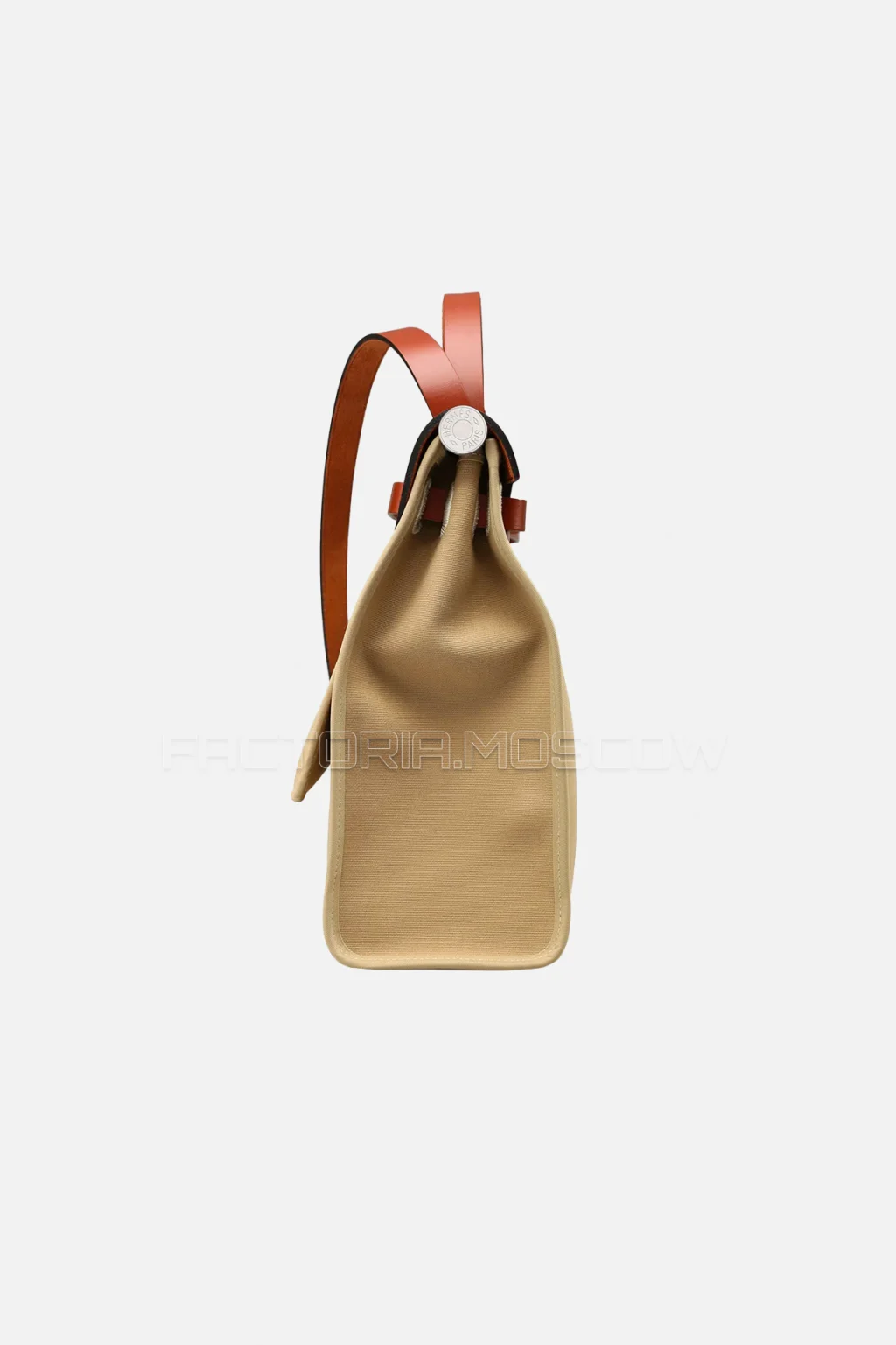 Hermes Herbag Zip Trench Toile/Hunter Cowhide PHW