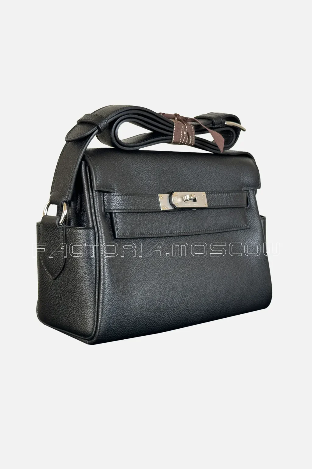 Hermes Kelly Messenger Evercolor Colour Black PHW