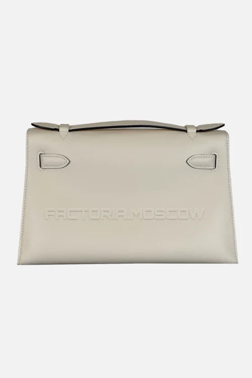 Hermes Kelly Pochette Swift Colour Nata Harwdare PHW
