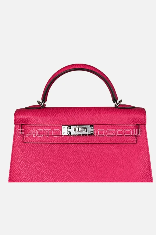 Hermes Kelly mini 20 Epsom Colour Rose Extreme PHW