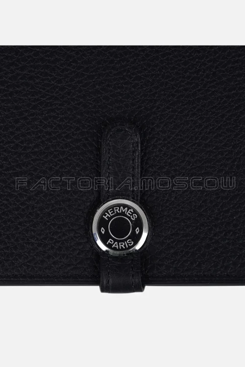 Hermes Dogon Duo Wallet Togo Black Hardware Phw
