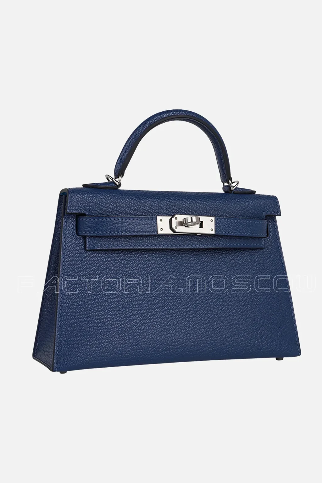Hermes Kelly Mini ll 20 Bi-color Chèvre Colour Deep blue/Blue Izmir PHW