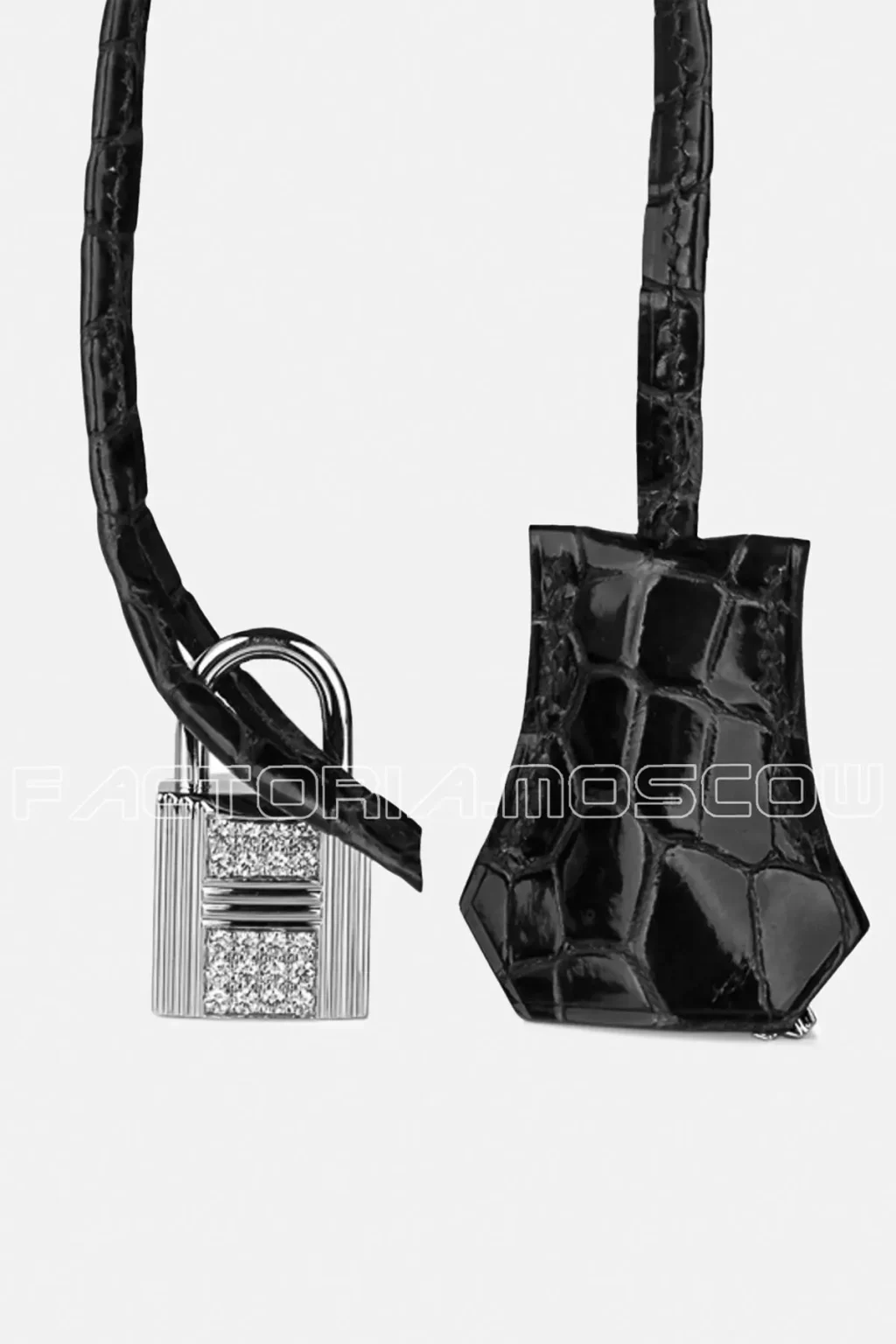 Hermes Birkin 35 Diamond Porosus crocodile Colour Black Hardware White gold