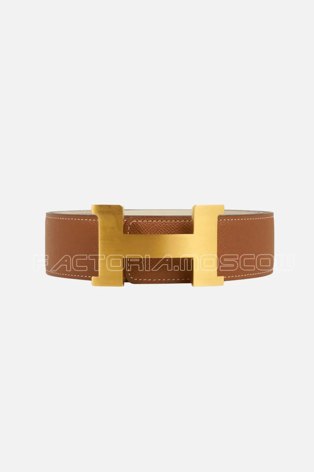 Hermes Belt Constance 42mm Gold / Craie Brushed Gold Buckle