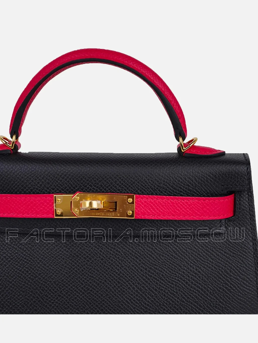 Hermes HSS Special Order Kelly Mini ll 20 Epsom Colour Black/Rose Extreme GHW