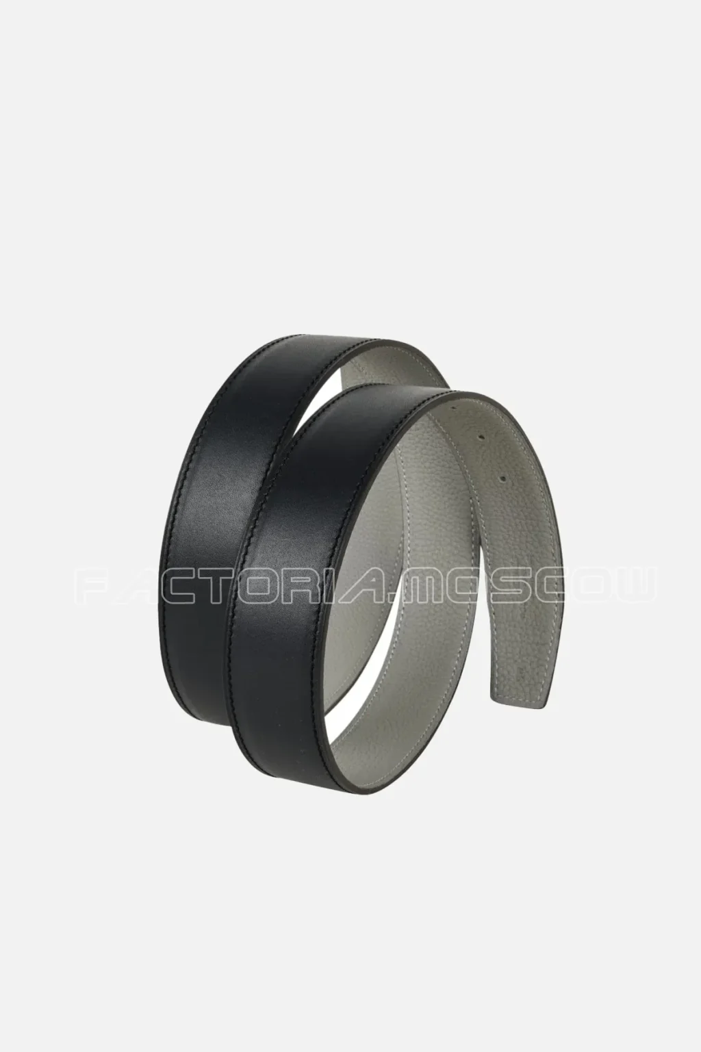 Hermes Belt H Constance 32mm Blue Obscure/Gris Mouette Brushed Palladium