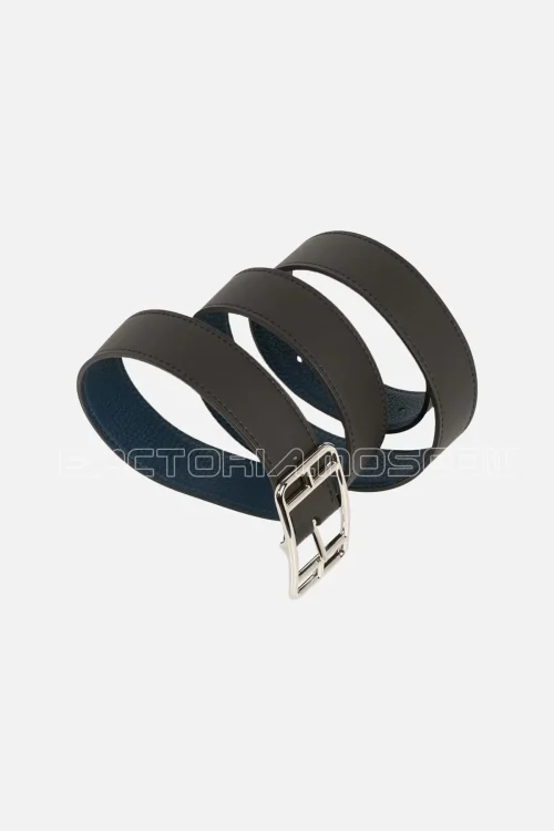 Hermes Belt Cape Cod Reversible 32mm Brown/Blue de Prusse