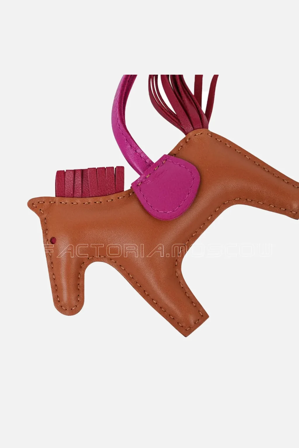 Hermes Rodeo PM Bag Charm Gold / Rose Pourpre/ Rubis