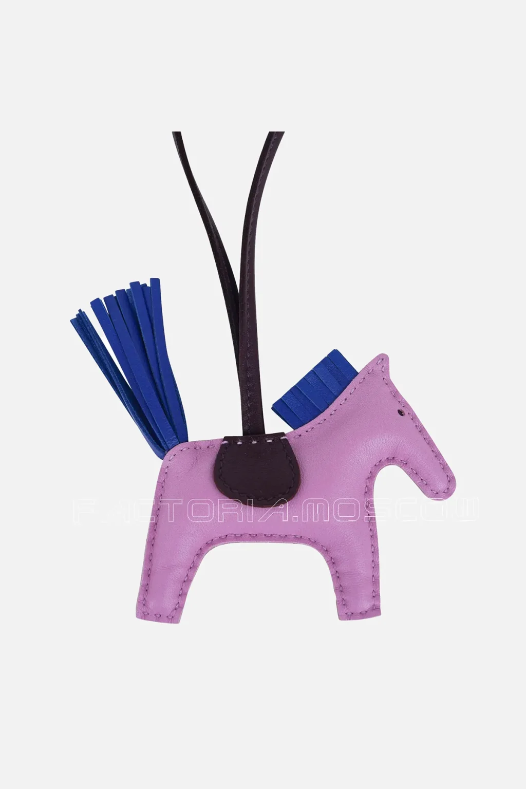 Hermes Rodeo PM Bag Charm Mauve Sylvestre / Bleu de France / Rouge Sellier