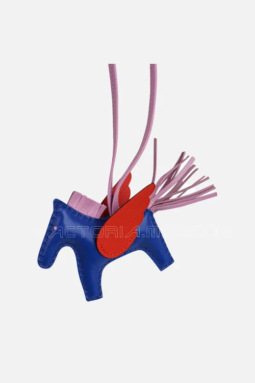 Hermes Pegase Rodeo PM Bag Charm Bleu de France/ Capucine/ Mauve Sylvestre