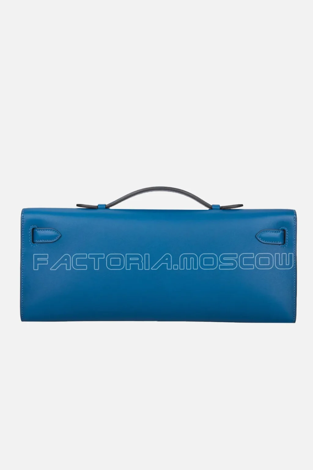 Hermes Kelly Cut Clutch Swift Deep Blue GHW