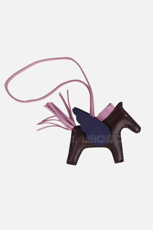Hermes Pegase Rodeo PM Bag Charm Rouge Sellier / Bleu Sapphire /Mauve Sylvestre