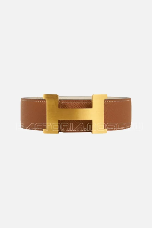 Hermes Belt Constance 42 mm Gold/Craie Brushed Gold Buckle