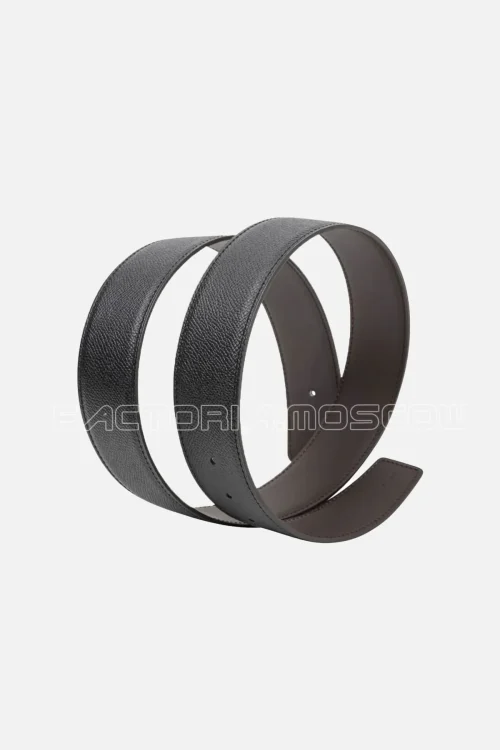 Hermes Belt Constance 42mm Black/Brown Brushed Palladium Buckle