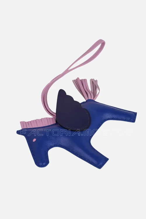 Hermes Pegase Rodeo PM Bag Charm Blue de France /Blue Sapphire/Mauve Sylvestre