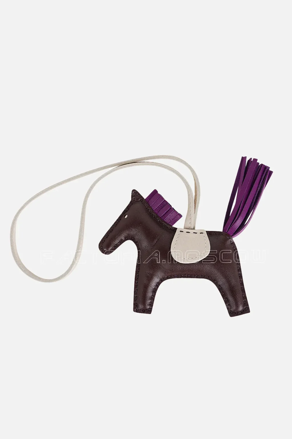 Hermes Pegase Rodeo PM Bag Charm Rouge Sellier/ Craie/ Violet New w/Box