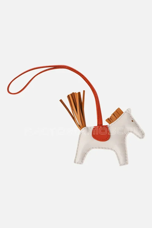 Hermes Rodeo PM Bag Charm Craie / Sesame / Cornaline