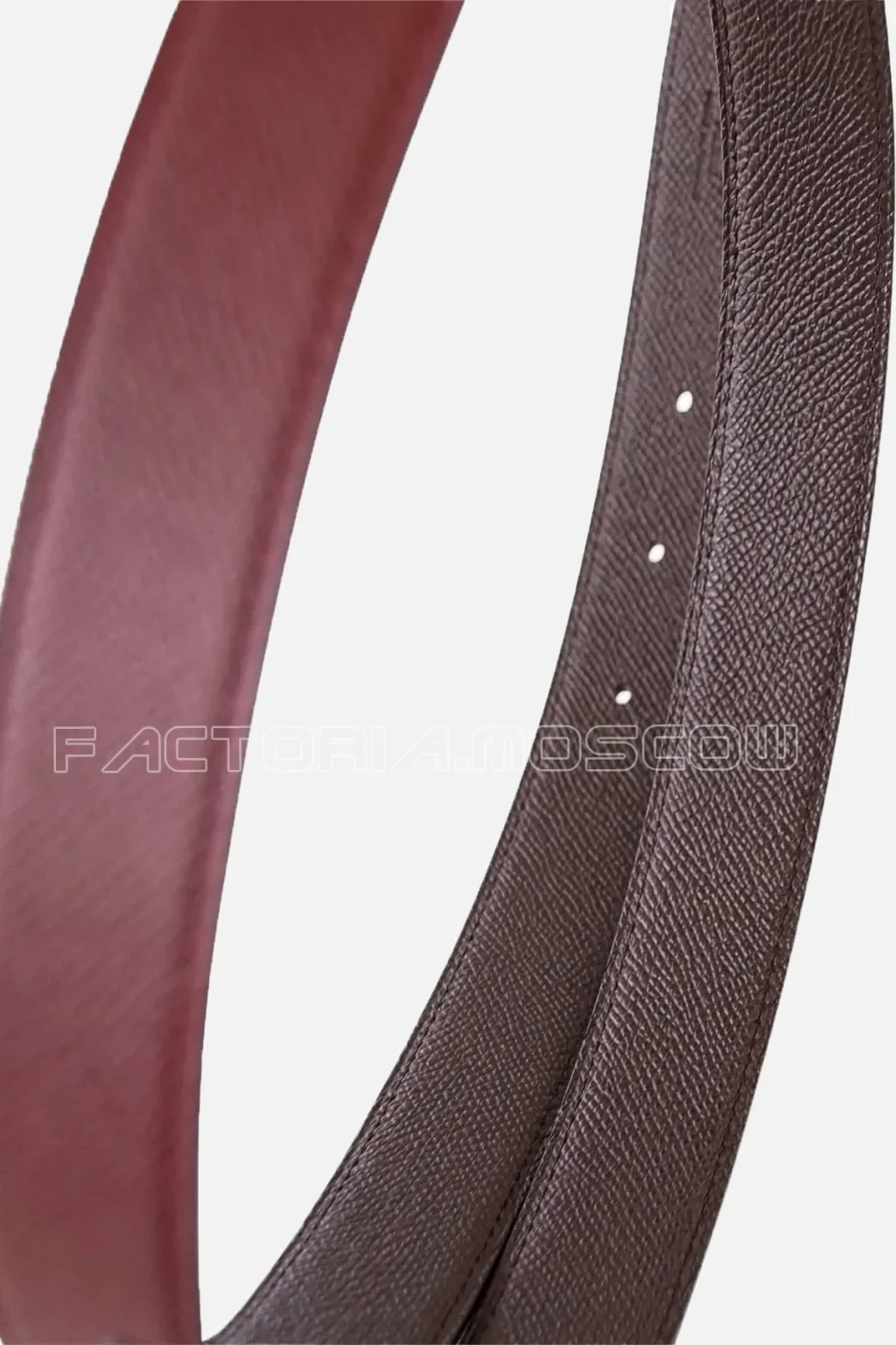 Hermes Belt H Constance 32 Rouge H/Chocolate Brushed Gold Buckle