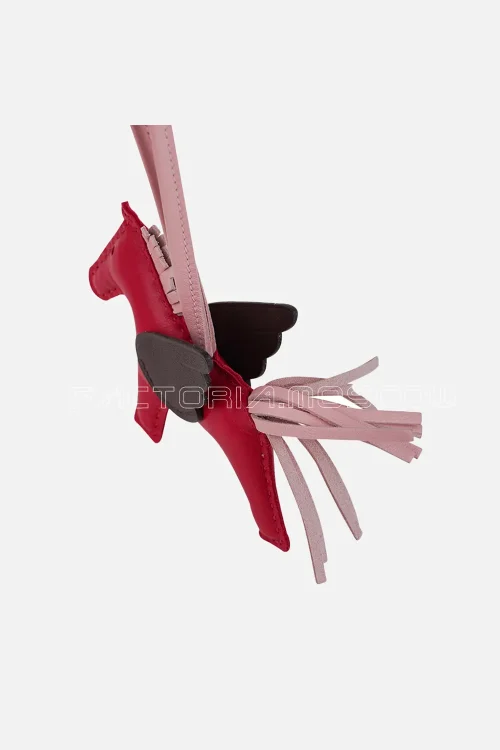Hermes Pegase Rodeo PM Bag Charm Framboise / Rouge Sellier / Rose Sakura