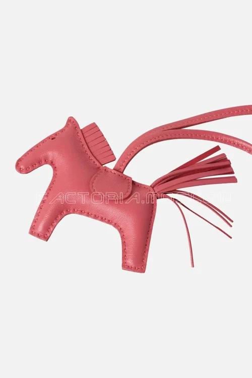 Hermes Rodeo PM Bag Charm Rose Azalee Pink New w/Box