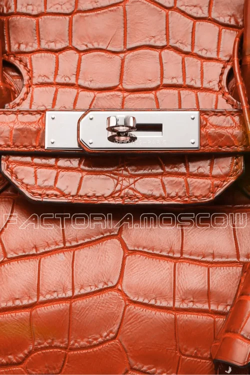 Hermes Birkin 35 Crocodile Niloticus matte Colour Feu PHW