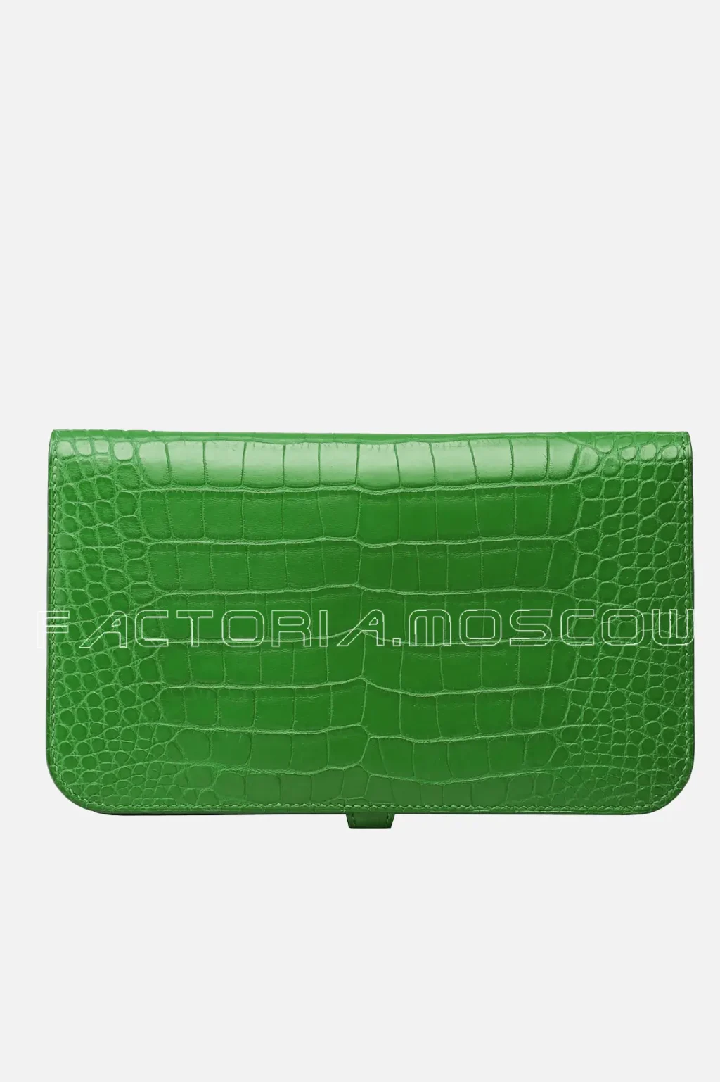 Hermes Dogon Duo Wallet Alligator matte Cactus Hardware Phw