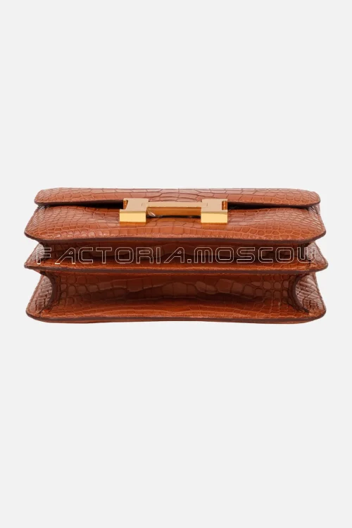 Hermès Mini Constance 18 Gold Matte Alligator Mississippiensis GHW