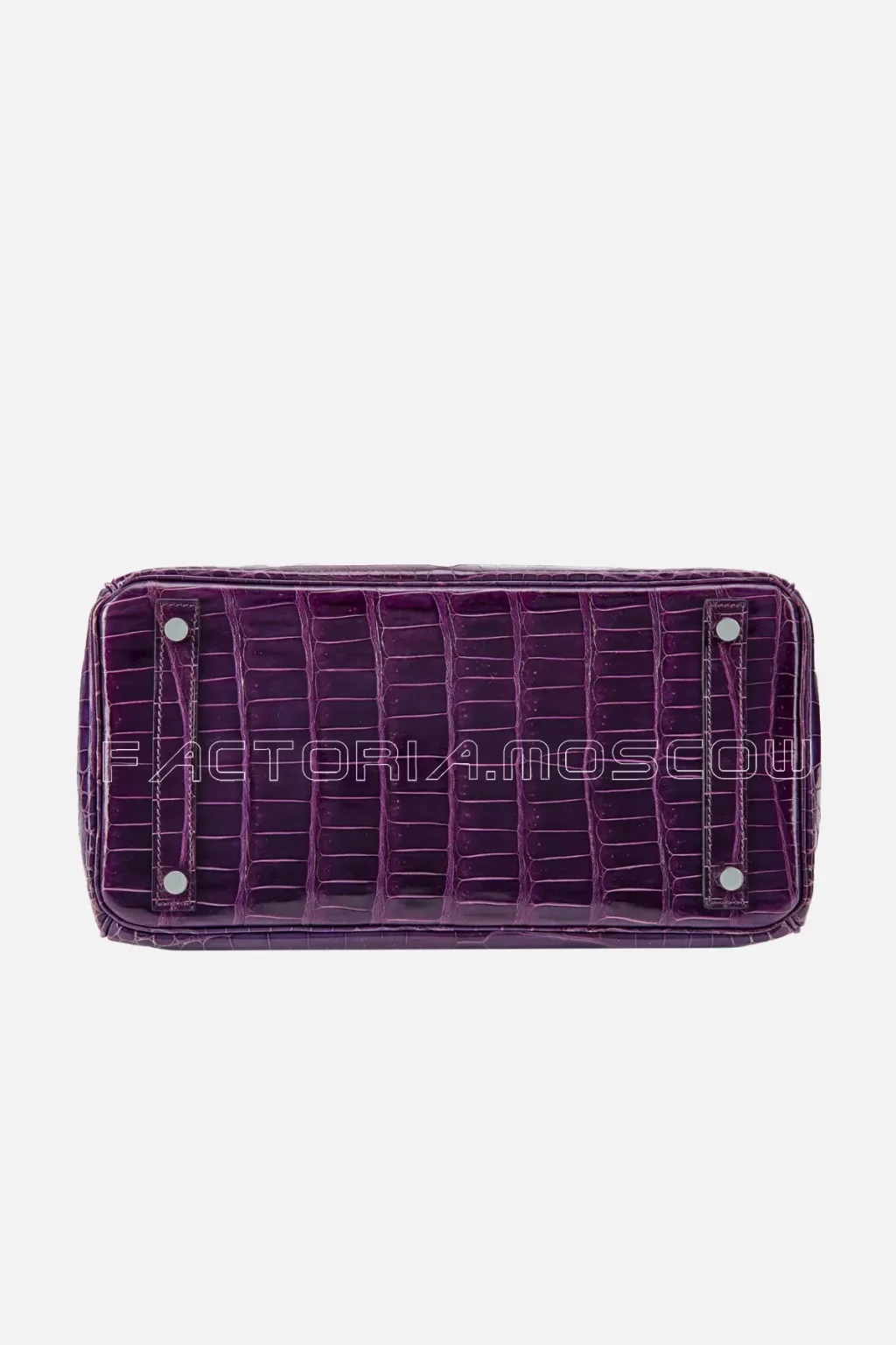 Hermes Birkin 30 Amethyst Shiny Porosus Crocodile PHW