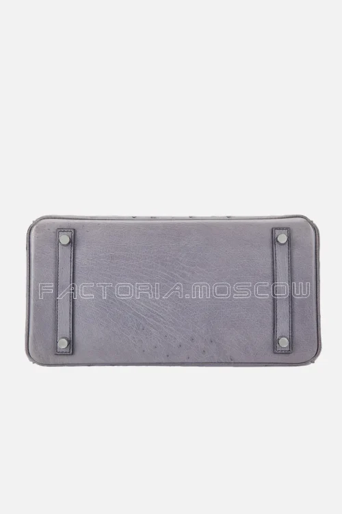Hermes Birkin 30 Gris Agate Ostrich PHW