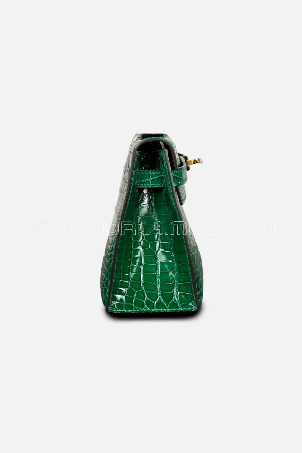 Hermes Kelly Pouchette Alligator Lisse Colour Cactus GHW