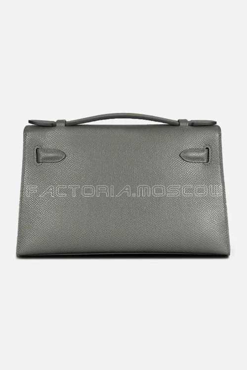 Hermes Kelly Pochette Epsom Colour Gris Meyer GHW