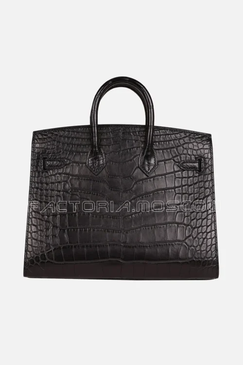 Hermès Birkin Sellier 20 Black Matte Alligator GHW