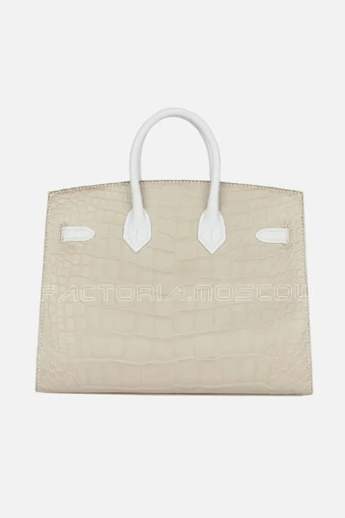 Hermès Faubourg Birkin Sellier 20 Beton Matte Alligator, Blanc Togo, Bleu Brume Chèvre and White, Orange H and Craie Swift, Blanc Sombrero PHW