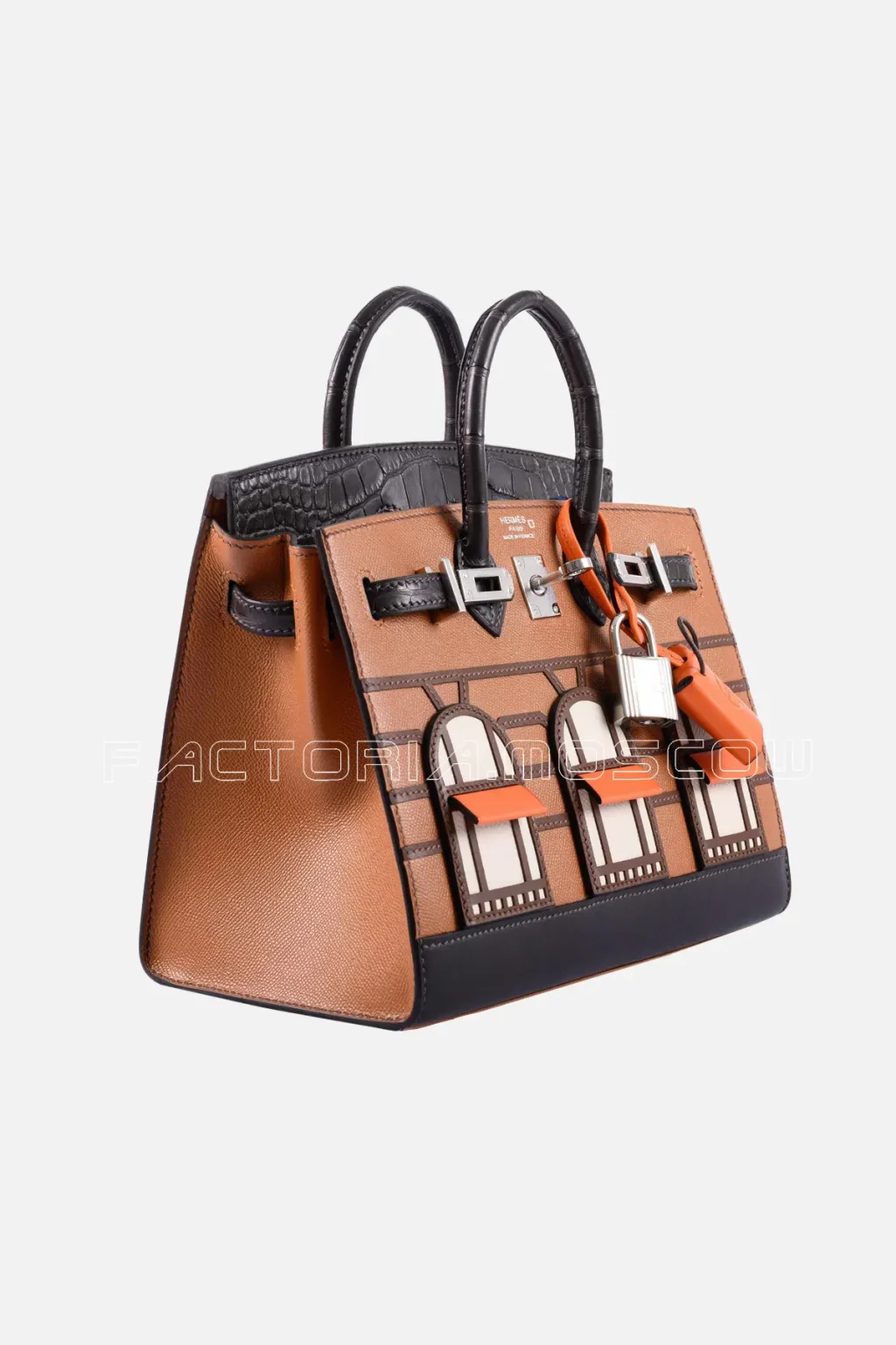 Hermes Faubourg Birkin Sellier 20 Matte Ebene Alligator, Gold Madame, Orange H Swift, Brulee And Ebene Sombrero, Craie Epsom Leather PHW