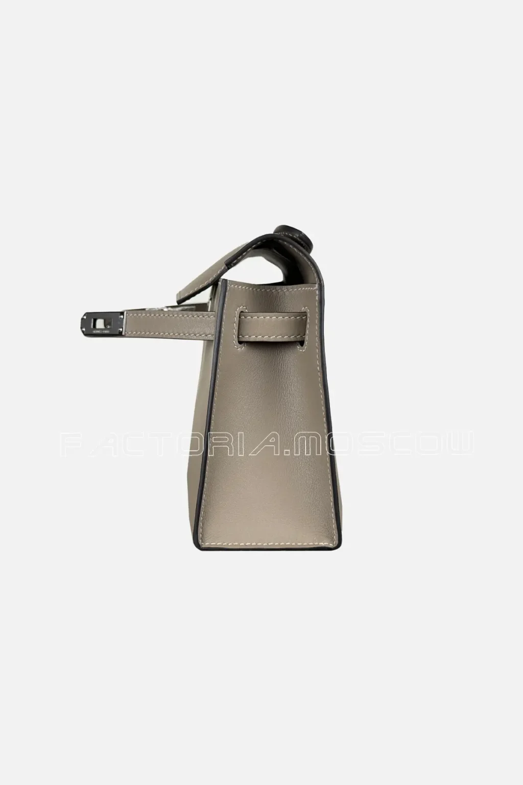 Hermes Kelly Pochette Swift Colour Gris Asphalt PHW