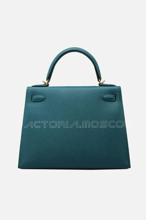 Hermes Kelly Sellier 28 Vert Bosphore Epsom GHW